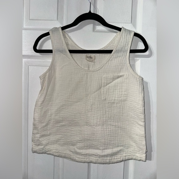 UpWest Tops - UpWest Cream Boxy Tank Top (XS)